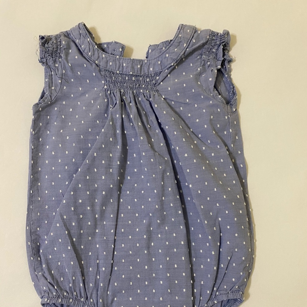 Chambray denim one piece